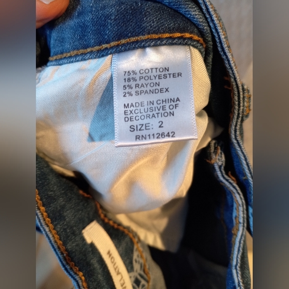 Revelation Blue Skinny Butterfly Jeans Size 2 - Picture 6 of 10